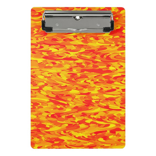 Abstract Pattern Orange Red Yellow Mini Clipboard (Front)