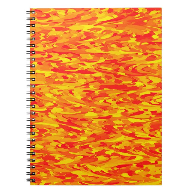 Abstract Pattern Orange Red Yellow Notebook (Front)
