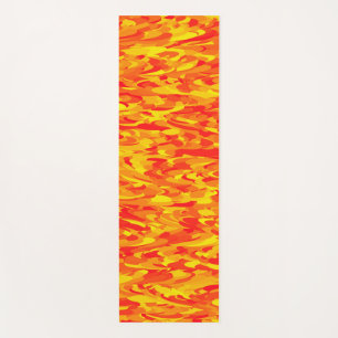 Abstract Pattern Orange Red Yellow Yoga Mat
