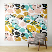 Abstract pattern, organic shapes, pastel colours