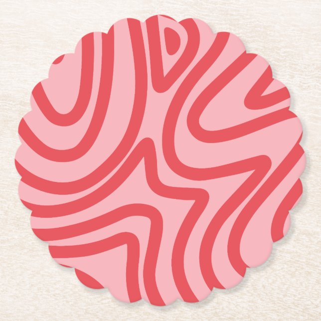 abstract pattern paper coaster (Front)