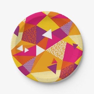 Abstract pattern paper plate