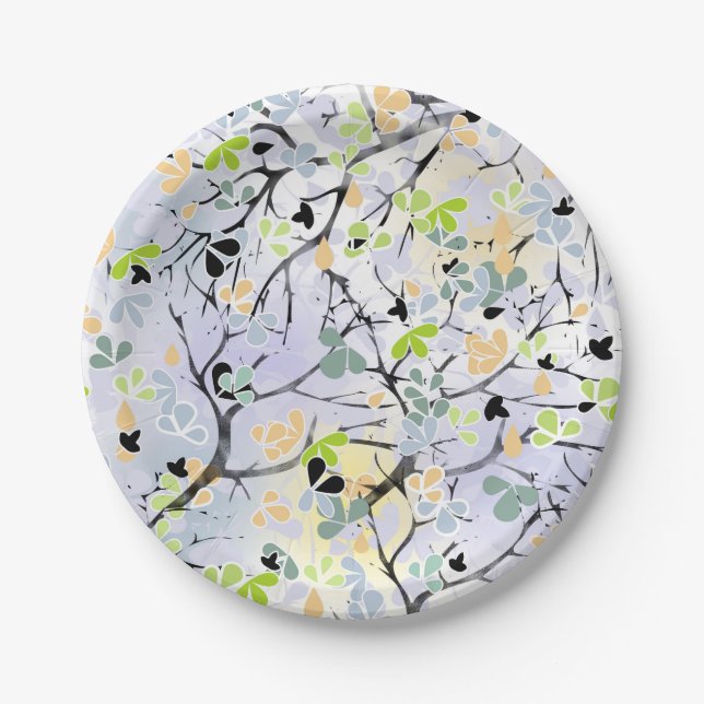 Abstract pattern paper plate (Front)