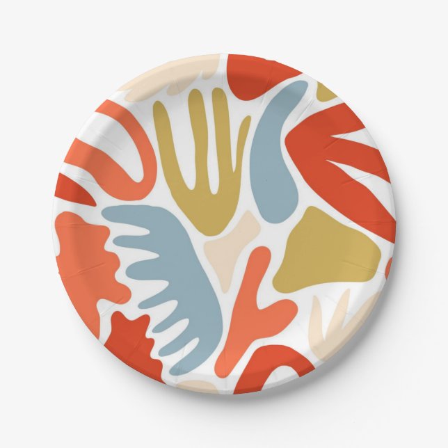 Abstract pattern paper plate (Front)
