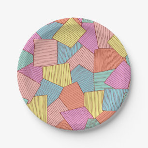 Abstract pattern paper plate