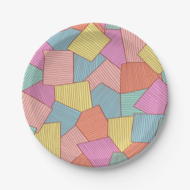 Abstract pattern paper plate (Front)