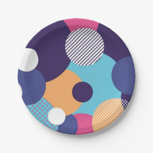 Abstract pattern paper plate