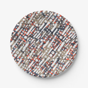 Abstract pattern paper plate