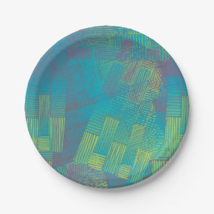 Abstract pattern paper plate