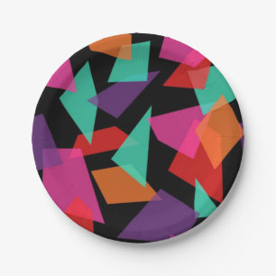 Abstract pattern paper plate