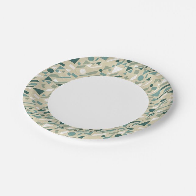 Abstract pattern paper plate (Angled)