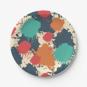 Abstract pattern paper plate