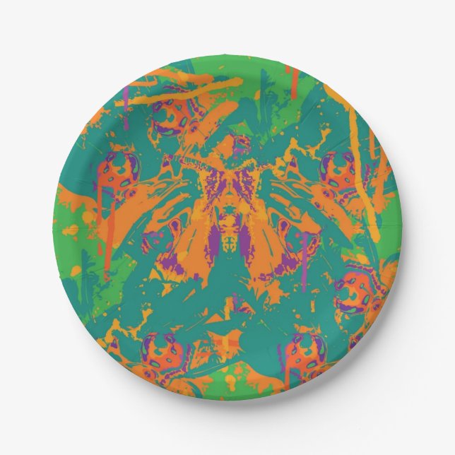 Abstract pattern paper plate (Front)