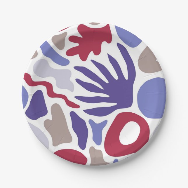 Abstract pattern paper plate (Front)