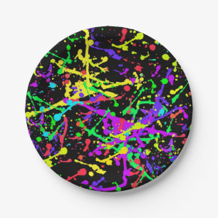 Abstract pattern paper plate