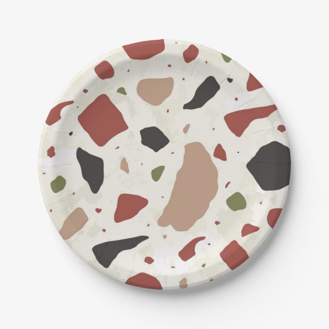 Abstract pattern paper plate (Front)