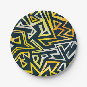 Abstract pattern paper plate