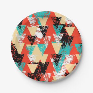 Abstract pattern paper plate