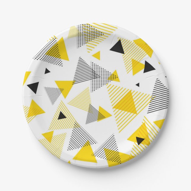 Abstract pattern paper plate (Front)
