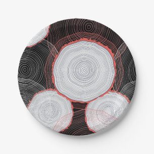 Abstract pattern paper plate