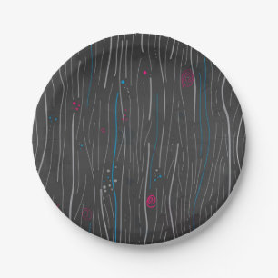 Abstract pattern paper plate