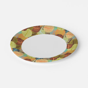 Abstract pattern paper plate