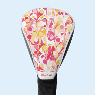Abstract Pattern Pink Personalized Golf Head Cover