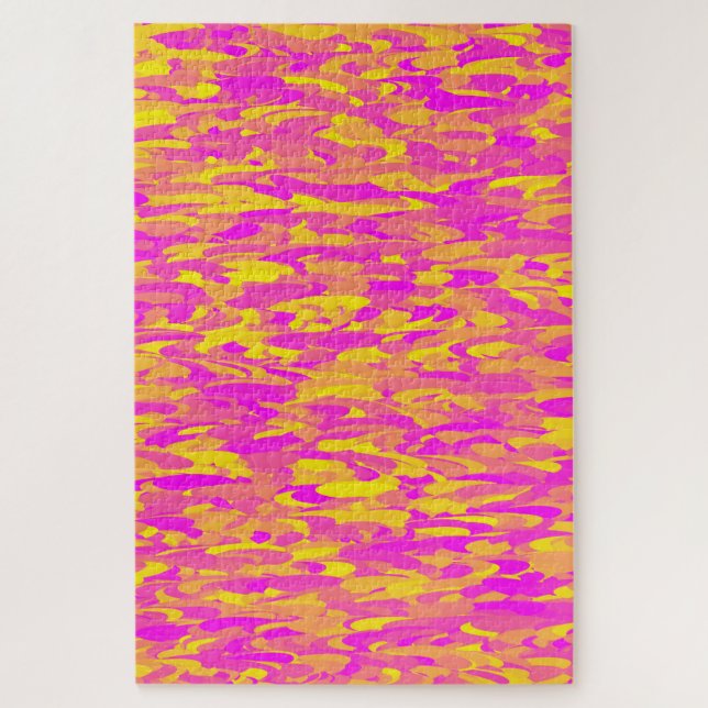 Abstract Pattern Pink Yellow Orange Jigsaw Puzzle (Vertical)