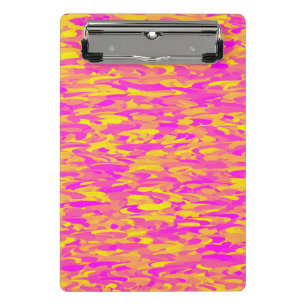 Abstract Pattern Pink Yellow Orange Mini Clipboard