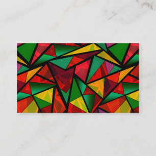 Abstract pattern polygona geometric retro modern B Business Card
