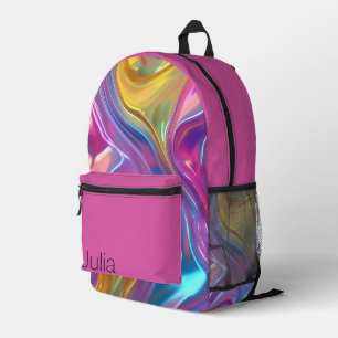 Abstract Pattern  Printed Backpack