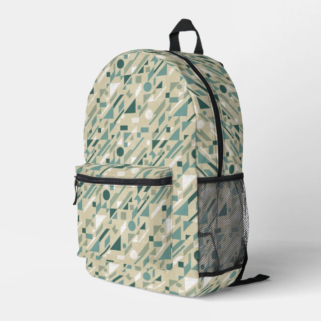Abstract pattern printed backpack (Back Corner Right)