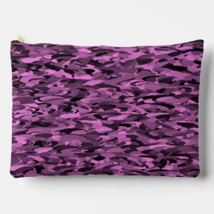 Abstract Pattern Purple Black Large Accessory Pouch