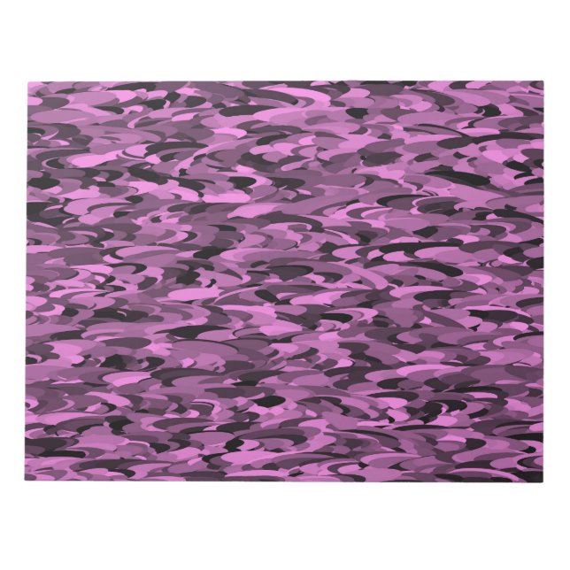 Abstract Pattern Purple Black Notepad (Front)