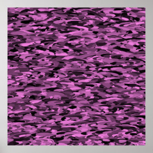 Abstract Pattern Purple Black Poster