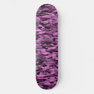 Abstract Pattern Purple Black Skateboard