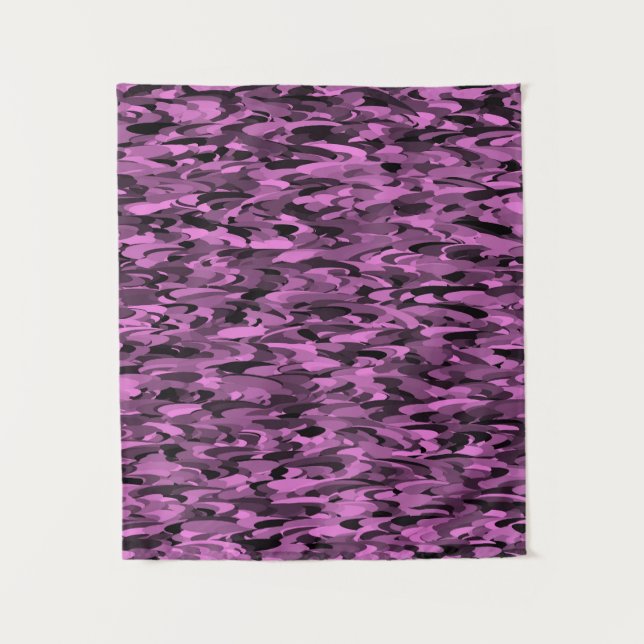 Abstract Pattern Purple Black Tapestry (Front)
