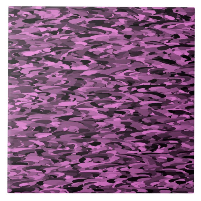 Abstract Pattern Purple Black Tile (Front)