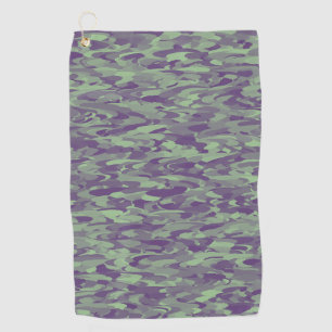 Abstract Pattern Purple Green Golf Towel