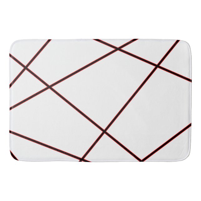 Abstract pattern -  red bath mat (Front)