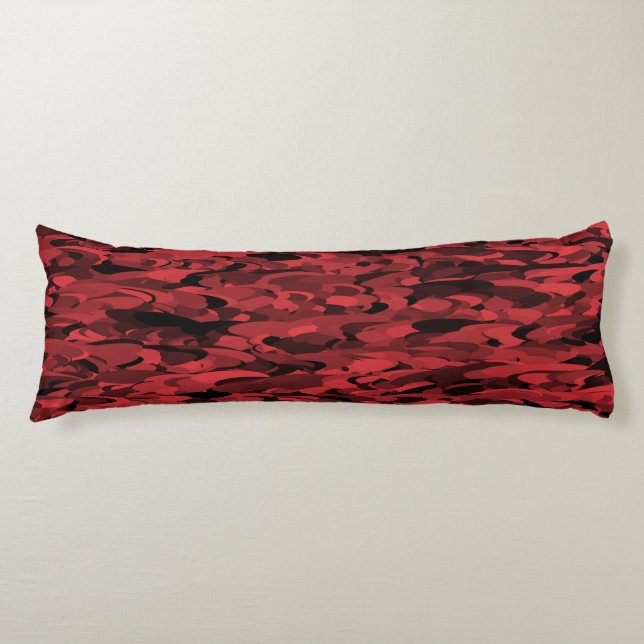 Abstract Pattern Red Black Body Cushion (Front)