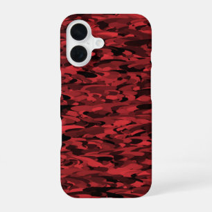 Abstract Pattern Red Black iPhone 16 Case