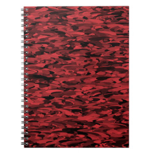 Abstract Pattern Red Black Notebook