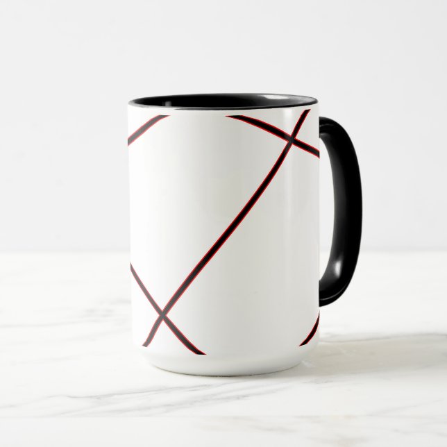 Abstract pattern - red mug (Front Right)