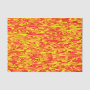 Abstract Pattern Red Orange Yellow Tissue Paper