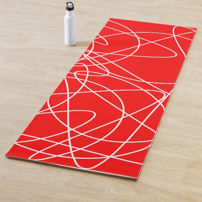 Abstract pattern - red. yoga mat (In Situ)