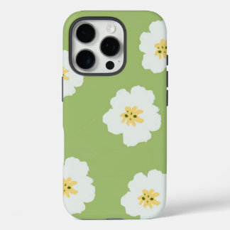 Abstract Pattern Retro  Green  Retro  Botanical Wi iPhone 16 Pro Case