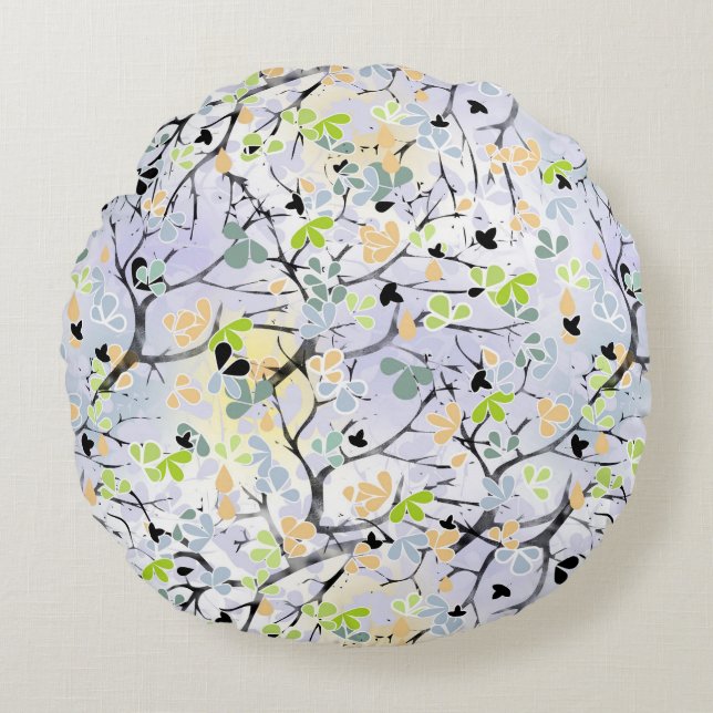 Abstract pattern round cushion (Front)