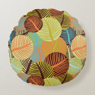 Abstract pattern round cushion
