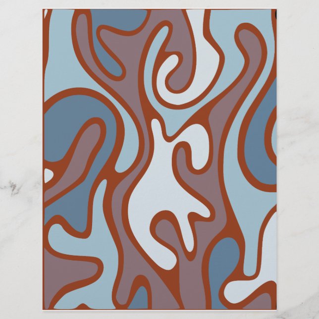 Abstract Pattern Scrapbook Paper: (Front)